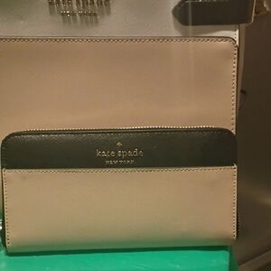Kate Spade Cream and Black Clutch